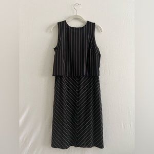 J Jill Ponte Tier Striped Dress